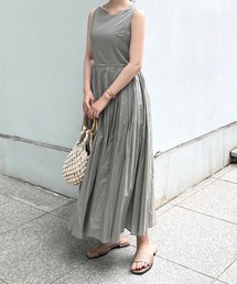 OPAQUE.CLIP | 【OC/オーシー】オーガニックコットンローン フィット&フレアワンピース【WEB限定カラー・サイズ】(ワンピース)