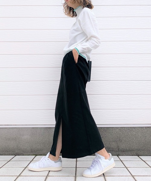 Q（キュー）の「2wayストレッチナロースカート（スカート・レディース・ブラック/ベージュ・MEDIUM）」の15枚目の写真