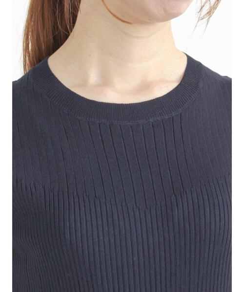 Te chichi（テチチ）の「LEVITA フレンチスリーブリブニット（ニット/セーター・レディース・グリーン/ネイビー/ベージュ/グレー・ﾌﾘ-）」の22枚目の写真