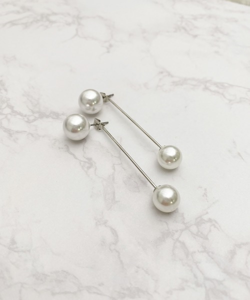 NOISE MAKER（ノイズメーカー）の「パール付きピアス(両耳用)（ピアス（両耳用）・レディース・シルバー/ゴールド・FREE）」の2枚目の写真