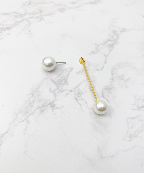 NOISE MAKER（ノイズメーカー）の「パール付きピアス(両耳用)（ピアス（両耳用）・レディース・シルバー/ゴールド・FREE）」の6枚目の写真