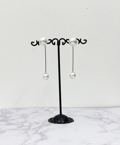 NOISE MAKER（ノイズメーカー）の「パール付きピアス(両耳用)（ピアス（両耳用）・レディース・シルバー/ゴールド・FREE）」の4枚目の写真