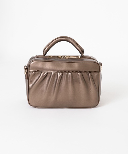 URBAN RESEARCH ROSSO（アーバンリサーチロッソ）の「ギャザーハンドバッグ（ハンドバッグ・レディース・グリーン/ブロンズ/ブラック・-）」の7枚目の写真