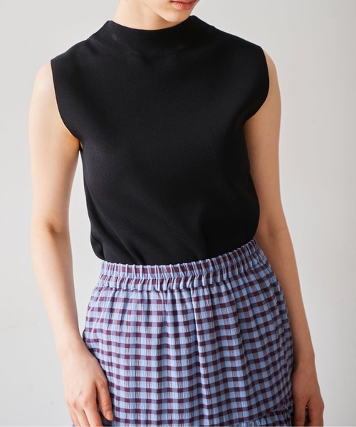 FREE'S MART（フリーズマート）の「総針ボトルネックノースリーブニット（ニット/セーター・レディース・ブラック/ホワイト/ライトグリーン/オレンジ・FREE）」の3枚目の写真