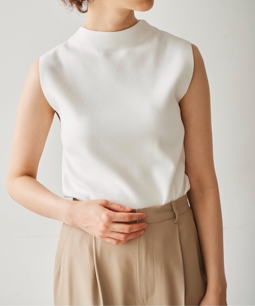 FREE'S MART（フリーズマート）の「総針ボトルネックノースリーブニット（ニット/セーター・レディース・ブラック/ホワイト/ライトグリーン/オレンジ・FREE）」の19枚目の写真