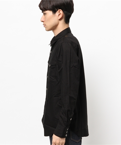 schott（ショット）の「Schott/ショット/BROAD WESTERN SHIRT/ブロード　ウエスタン　シャツ（シャツ/ブラウス・メンズ・ブラック/ホワイト・SMALL/MEDIUM/LARGE/X-LARGE）」の7枚目の写真
