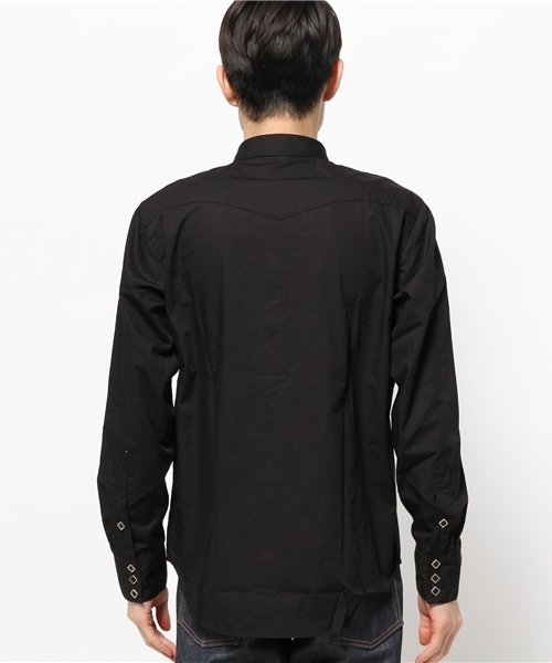 schott（ショット）の「Schott/ショット/BROAD WESTERN SHIRT/ブロード　ウエスタン　シャツ（シャツ/ブラウス・メンズ・ブラック/ホワイト・SMALL/MEDIUM/LARGE/X-LARGE）」の8枚目の写真
