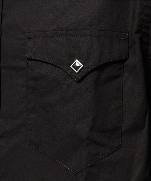 schott（ショット）の「Schott/ショット/BROAD WESTERN SHIRT/ブロード　ウエスタン　シャツ（シャツ/ブラウス・メンズ・ブラック/ホワイト・SMALL/MEDIUM/LARGE/X-LARGE）」の3枚目の写真