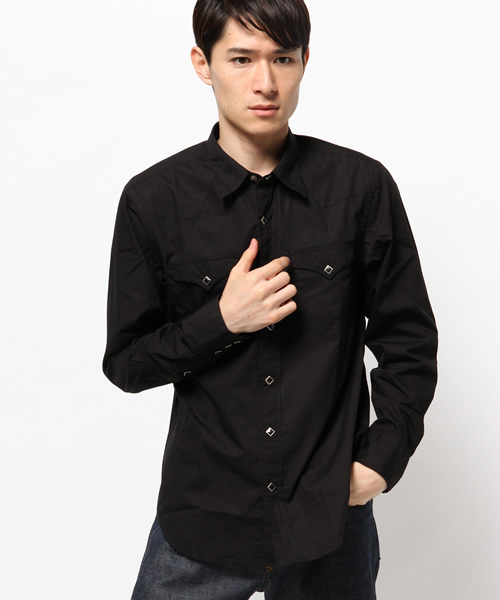 schott（ショット）の「Schott/ショット/BROAD WESTERN SHIRT/ブロード　ウエスタン　シャツ（シャツ/ブラウス・メンズ・ブラック/ホワイト・SMALL/MEDIUM/LARGE/X-LARGE）」の12枚目の写真