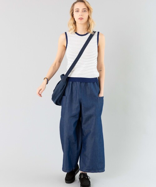 agnes b.(アニエスベー)の「デニム コットン リネン パンツ "Matis"(その他パンツ・レディース・ブルー系その他・40/38/42/36)」の5枚目の写真