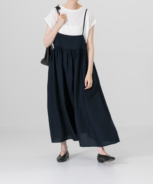 かぐれ(カグレ)の「テンセルリネンキャミジャンスカ(ワンピース・レディース・ブラック/ネイビー・FREE)」の20枚目の写真