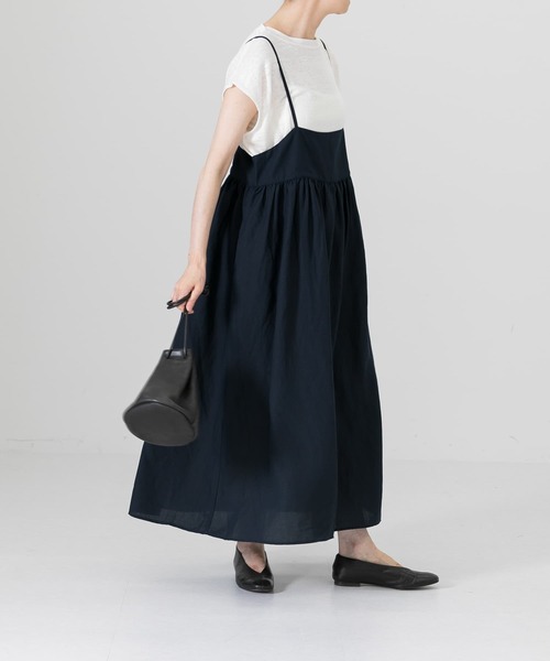 かぐれ(カグレ)の「テンセルリネンキャミジャンスカ(ワンピース・レディース・ブラック/ネイビー・FREE)」の22枚目の写真
