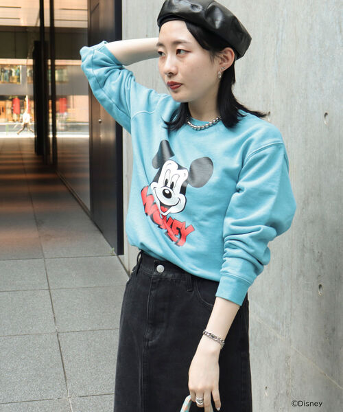 GOOD ROCK SPEED（グッドロックスピード）の「【GOOD ROCK SPEED/グッドロックスピード】ディズニー裏毛スウェット（スウェット・レディース・ライトブルー・FREE）」の3枚目の写真