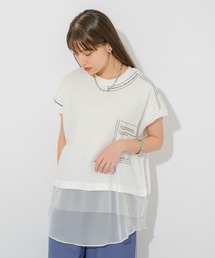 DOLLUPOOPS | doll up oops ロゴプリントルイユT(Tシャツ/カットソー)