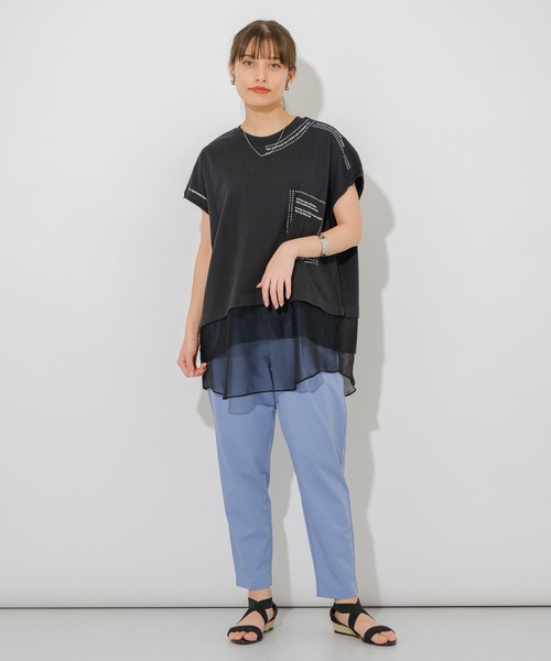 DOLLUPOOPS（ドールアップウップス）の「doll up oops ロゴプリントルイユT（Tシャツ/カットソー・レディース・ホワイト/ブラック/ベージュ・FREE）」の4枚目の写真