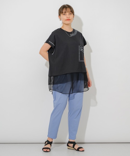 DOLLUPOOPS（ドールアップウップス）の「doll up oops ロゴプリントルイユT（Tシャツ/カットソー・レディース・ホワイト/ブラック/ベージュ・FREE）」の5枚目の写真