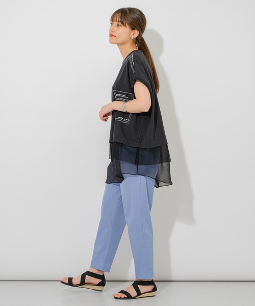 DOLLUPOOPS（ドールアップウップス）の「doll up oops ロゴプリントルイユT（Tシャツ/カットソー・レディース・ホワイト/ブラック/ベージュ・FREE）」の6枚目の写真