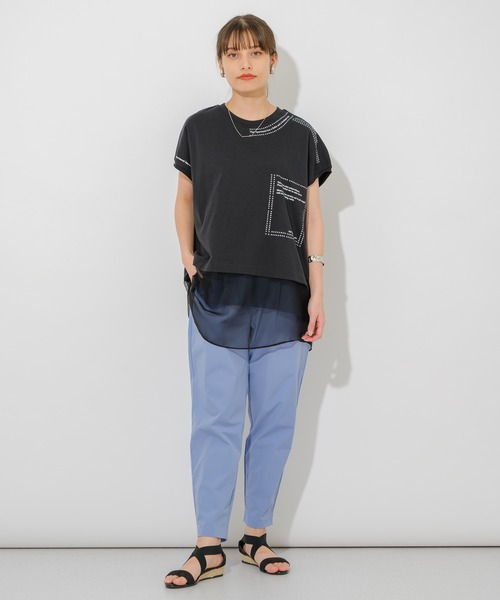 DOLLUPOOPS（ドールアップウップス）の「doll up oops ロゴプリントルイユT（Tシャツ/カットソー・レディース・ホワイト/ブラック/ベージュ・FREE）」の7枚目の写真