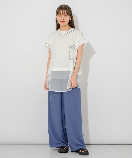 DOLLUPOOPS（ドールアップウップス）の「doll up oops ロゴプリントルイユT（Tシャツ/カットソー・レディース・ホワイト/ブラック/ベージュ・FREE）」の10枚目の写真