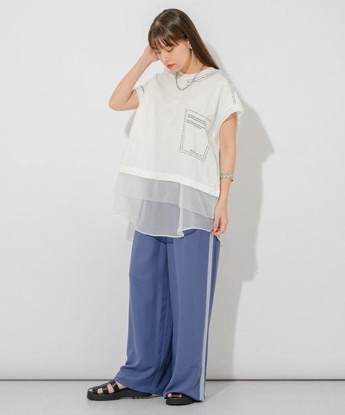 DOLLUPOOPS（ドールアップウップス）の「doll up oops ロゴプリントルイユT（Tシャツ/カットソー・レディース・ホワイト/ブラック/ベージュ・FREE）」の11枚目の写真