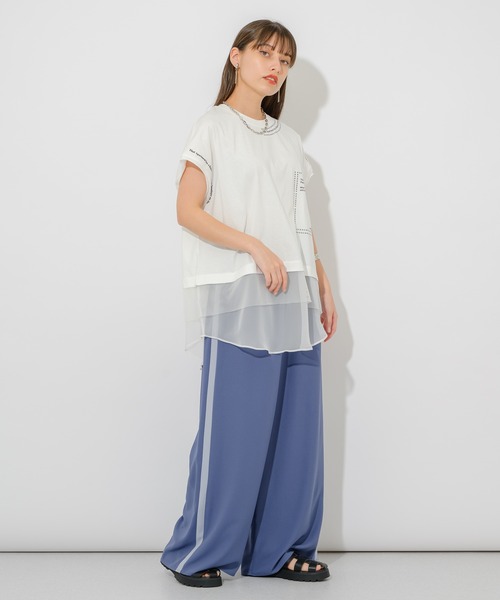 DOLLUPOOPS（ドールアップウップス）の「doll up oops ロゴプリントルイユT（Tシャツ/カットソー・レディース・ホワイト/ブラック/ベージュ・FREE）」の13枚目の写真