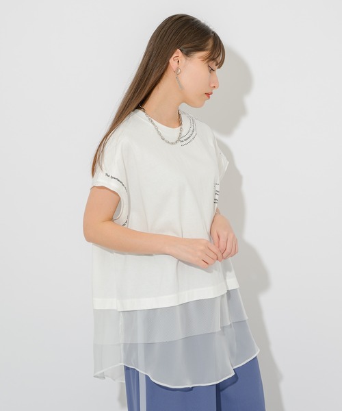 DOLLUPOOPS（ドールアップウップス）の「doll up oops ロゴプリントルイユT（Tシャツ/カットソー・レディース・ホワイト/ブラック/ベージュ・FREE）」の15枚目の写真