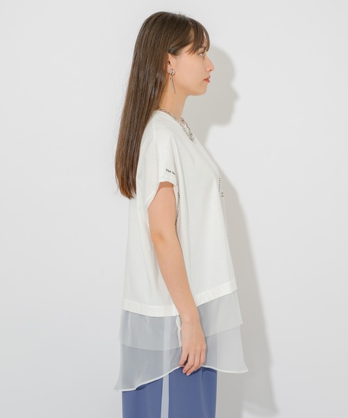 DOLLUPOOPS（ドールアップウップス）の「doll up oops ロゴプリントルイユT（Tシャツ/カットソー・レディース・ホワイト/ブラック/ベージュ・FREE）」の16枚目の写真