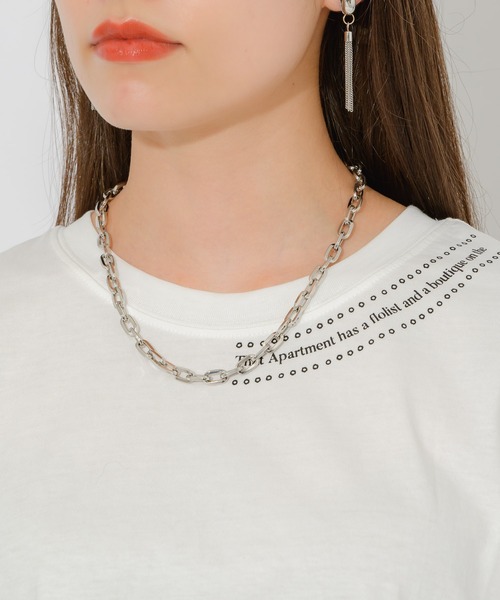 DOLLUPOOPS（ドールアップウップス）の「doll up oops ロゴプリントルイユT（Tシャツ/カットソー・レディース・ホワイト/ブラック/ベージュ・FREE）」の19枚目の写真