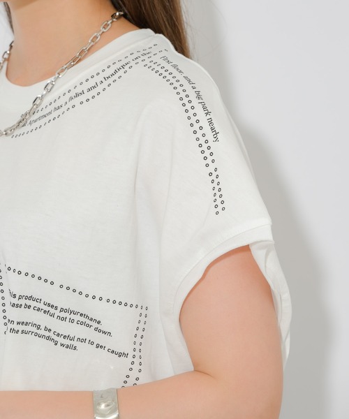 DOLLUPOOPS（ドールアップウップス）の「doll up oops ロゴプリントルイユT（Tシャツ/カットソー・レディース・ホワイト/ブラック/ベージュ・FREE）」の20枚目の写真