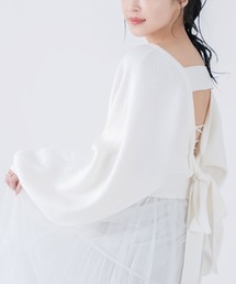 バックシャンニットトップス