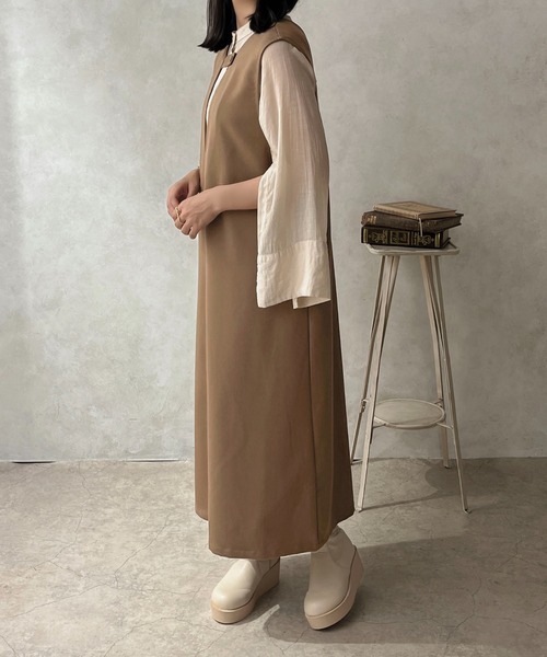 apres jour clair（アプレジュールクレア）の「【apres jour clair】2WAYジャンスカ【ZOZOTOWN限定アイテム】（ジャンパースカート・レディース・アイボリー/ブラウン系その他/ブラック・X-LARGE/フリー）」の11枚目の写真