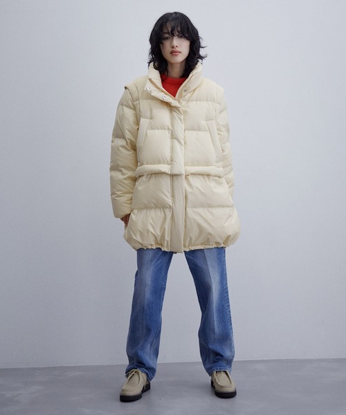 ADAM ET ROPE'（アダムエロペ）の「【サステナブル・4WAY】ALLIEDダウンベストコート（ダウンジャケット/コート・レディース・ブラック/サックスブルー/ベージュ系その他・FREE）」の8枚目の写真