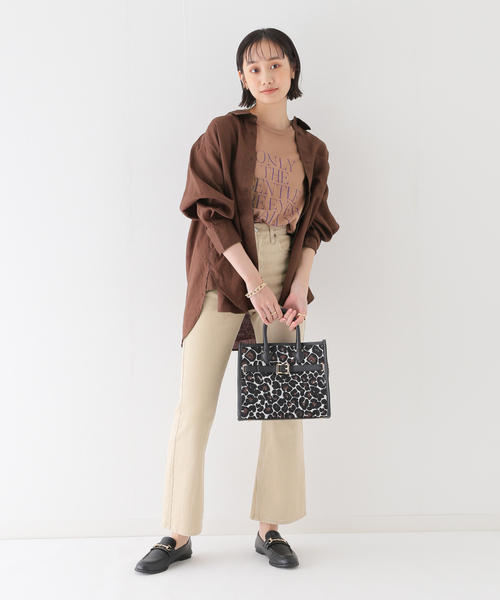 B.C STOCK(ベーセーストック)の「リネンレギュラーシャツ(シャツ/ブラウス・レディース・ブラック/パープル/ブラウン/ブルー系その他・FREE)」の7枚目の写真
