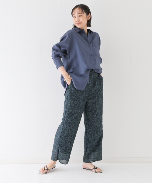 B.C STOCK(ベーセーストック)の「リネンレギュラーシャツ(シャツ/ブラウス・レディース・ブラック/パープル/ブラウン/ブルー系その他・FREE)」の10枚目の写真