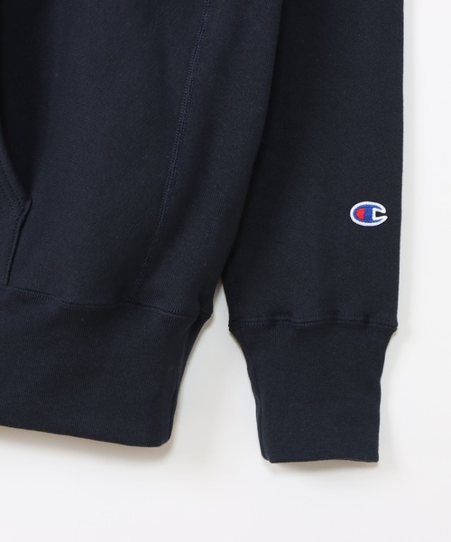 Champion（チャンピオン）の「【Champion/チャンピオン】メンズ MADE IN USA リバースウィーブ(R) フーデッドスウェットシャツ（パーカー・メンズ・ネイビー/ホワイト・LARGE/MEDIUM/X-LARGE）」の4枚目の写真
