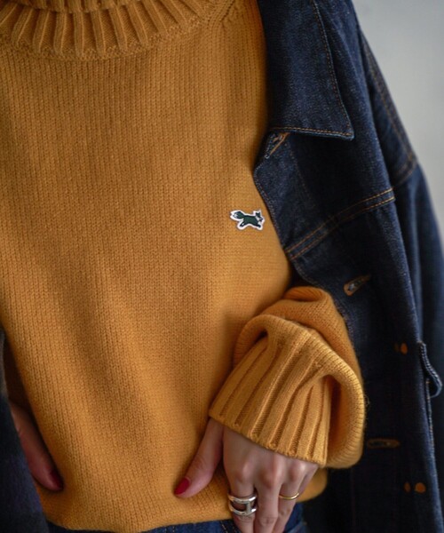 FREAK'S STORE（フリークスストア）の「TOWN CRAFT × FREAK'S STORE/タウンクラフト 　別注 タートルネックニット【一部WEB限定】（ニット/セーター・レディース・ブラック/ネイビー/レッド/オフホワイト/グリーン/マスタード・ﾌﾘ-）」の10枚目の写真
