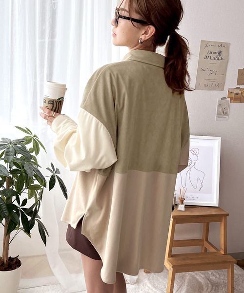 Java（ジャバ）の「《JaVa ジャバコラボ》90'sレトロが決め手。カラーブロッキングコーデュロイオーバーシャツ（シャツ/ブラウス・レディース・ベージュ/ブラウン・MEDIUM/LARGE）」の19枚目の写真