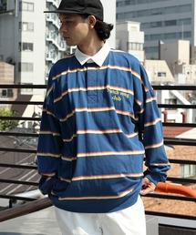 ８(eight) | マルチボーダーラガーシャツ(ポロシャツ)