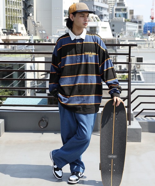 8(eight)（エイト）の「マルチボーダーラガーシャツ（ポロシャツ