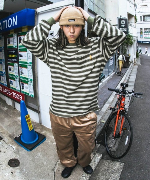 【mahagrid】22FW★ STRIPED POCKET LS TEE MUSINSA | MAHAGRID STRIPED POCKET LS TEE OLIVE(MG2CFMT570A)