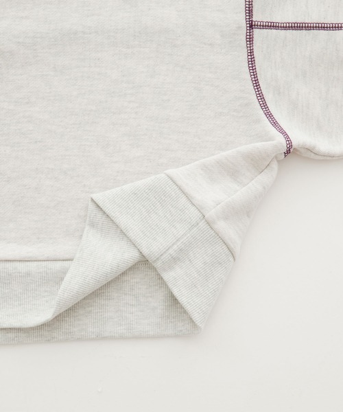 Chaco closet（チャコ クローゼット）の「配色ステッチボリュームスリーブショート丈スウェット（スウェット・レディース・オートミール/チャコール/ネイビー/アイボリー/杢グレー・FREE）」の12枚目の写真