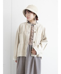 ehka sopo | コーデュロイノーカラージャケット(ノーカラージャケット)