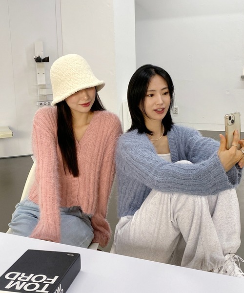 by muni:r（バイ ムニール）の「デイリーもこもこバケットハット（ハット・レディース・ブラック/アイボリー/ブラウン/ピンク・FREE）」の6枚目の写真