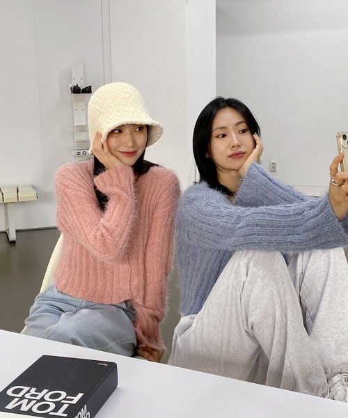 by muni:r（バイ ムニール）の「デイリーもこもこバケットハット（ハット・レディース・ブラック/アイボリー/ブラウン/ピンク・FREE）」の16枚目の写真