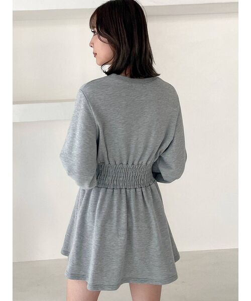 GYDA(ジェイダ)の「2WAYコルセット フレアスウェットワンピース(ワンピース・レディース・グレー/アイボリー/ブラック・FREE)」の10枚目の写真