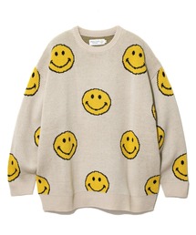rough & swell スマイリーフェイス セーター M rough & swell スマイリーフェイス セーター M