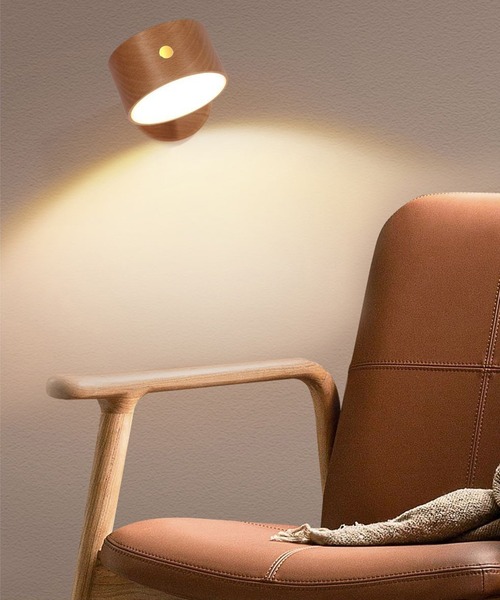 aimoha（アイモハ）の「USB充電☆　木製北欧風壁掛マグネット付きミニライト（照明・レディース・ブラウン/ブラウン系その他・FREE）」の2枚目の写真