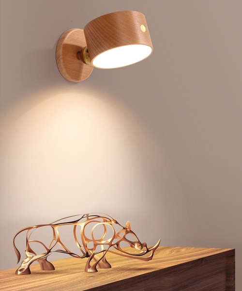 aimoha（アイモハ）の「USB充電☆　木製北欧風壁掛マグネット付きミニライト（照明・レディース・ブラウン/ブラウン系その他・FREE）」の15枚目の写真