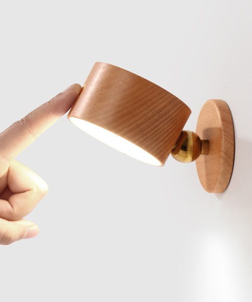 aimoha（アイモハ）の「USB充電☆　木製北欧風壁掛マグネット付きミニライト（照明・レディース・ブラウン/ブラウン系その他・FREE）」の6枚目の写真