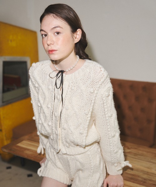 MIRO AMURETTE（ミロアミュレット）の「chaleur knit cardigan（カーディガン/ボレロ・レディース・ホワイト・FREE）」の11枚目の写真